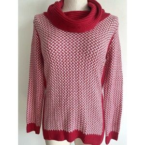 Calvin Klein Red Cowl Neck Pullover Sweater.Size Small